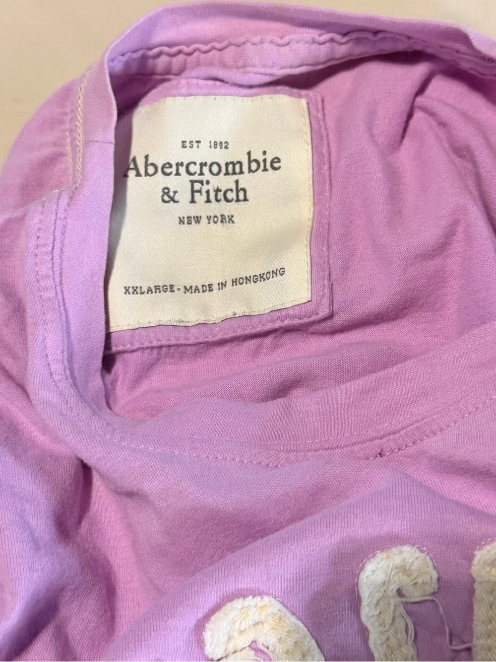 Abercrombie & Fitch Lavender Short Sleeve Logo Tee